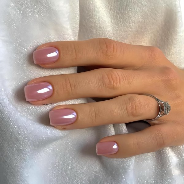 Press on Nails nails fake nails press on nails short nails press ons (03.Glazed Pink)