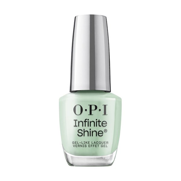 OPI Infinite Shine Long-Wear Soft Crème Finish Opaque Green Nail Polish, Up to 11 days of wear & Gel-Like Shine, In Mint Condition, 0.5 fl oz
