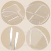 AUEAR, 2 Pack Hand Makeup Mixing Palette Handheld Palette Clear Makeup Cosmetic Palette Nail Art Manicure Palette with 2 Pieces Spatula for Mixing Foundation
