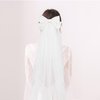 YISSION White Wedding Veil Bow Hair Barrette, Long Bridal Veil Bow Hair Clip, Bow Veil for Bachelorette Party Wedding