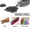BUPPLER Silicone Lined Micro Ring Beads for Hair Extensions Wig 500PCS 5mm Micro Rings Links Tool