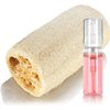 1.7 oz Single Foamer Pump Shower Gel Bottle with 12 Pack Natural Loofah Body Scrub (5 inches)