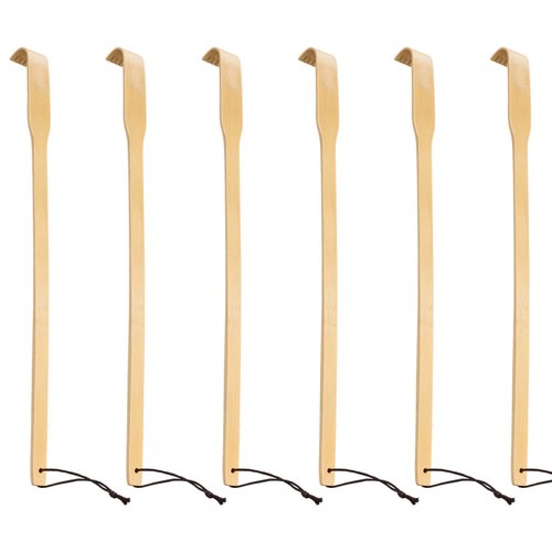 Renook Back Scratcher, 16.5in Pack of 6, Traditional Finger-Like Bamboo Wooden Body Massager for Scratching Itches, Strong and Sturdy, Good Practical and Novel Gifts for Friends and Family.