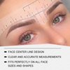 Eyebrow Mapping Set with Disposable Brow Ruler Sticker,Black Mapping Strings, Razor Blade,Pull Cord Peel-off Eyebrow Pencil for Microblading Tattoo Brows Lip Shading and Brow Measuring