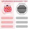Intoypad Pop Game Light Up Fidget Toy for Kids, 6 Modes LED Screen Quick Push Pop Game Controller Electric Fidget Popper Game Quick Push Bubble Game Birthday Toys for Girls Pink