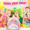 Athoinsu 12" Happy Birthday Bear Plush Pillow Cute Rainbow Stuffed Animal Soft Kawaii Birthday Plushie Star Wink Funny Pillows Home Room Decoration Gifts for Toddlers Kids Girls