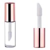 Wholesale Rose Gold Clear Mini Plastic Empty Lip Gloss Tube Makeup Lip Balm Bottle Container With Rubber Inserts （12PCS）
