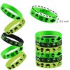 48PCS Green Alien Party Rubber Bracelets, Outer UFO Space Alien Themed Birthday Party Decorations Supplies Decor Gifts Goodie Bag Favors Green Alien Silicone Wristbands