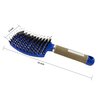 Zabolight Premium Vent Boar Bristle Hair Brush Vented Detangling Oversize Hair Brush for Thick Long Curly Hair, Curved Fast Blow Drying Brush for Women & Men (Blue)