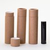 1.5 OZ Kraft Brown Paperboard Cosmetic/Lotion/Lip Balm/Deodorant Tubes (100)