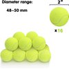 SOCO 16 Pack Tennis Balls for Pet Playing Fecth, 2-2.5 inch Dog Training Tennis Balls for Small Medium Size Dogs, Interactive Dog Playing Balls Fits All 2-2.5 inch Dog Ball Launchers (2.0'' - 16 Pack)