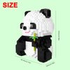 Larcele Animal Series Micro Building Blocks Animal Set, DIY Mini 3D Building Toy Bricks,915 Pieces KLJM-07 (Bamboo Panda)