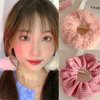 7 Pcs Hair Scrunchies Rabbit Furry Hair Ties Pom Elastic Hair Bobbles Rope Fluffy Ponytail Holder Ball Hair Band for Women Girls Hair Accessories-076-Pink