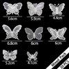 30 PCS Lace Butterfly Applique Embroidery Butterfly Sew Iron On Patch, Organza Patches Butterfly Applique for Wedding Bridal Dress Sewing Craft DIY Clothes Hair Ornaments (White)