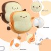 2 Pieces Toast Bread Pillows Bread Shape Pillows 2 Styles Funny Food Bread Pillow Facial Expression Stuffed Plush Toast Sofa Pillow Food Cushion Stuffed Toy for Kids Adults Home Room Decor