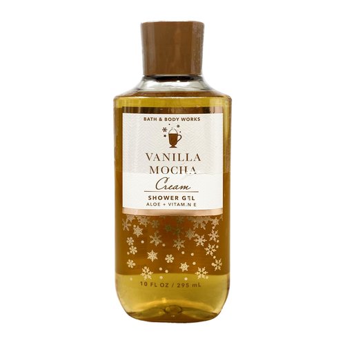 Bath & Body Works Vanilla Mocha Cream 3 Piece Shower Gel Value Pack with a Creamy Rose Bar Soap - Full Size