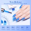 Born Pretty Ice Jelly Gel Nail Polish Jelly Deep Blue Gel Nail Polish Sheer Transparent Deep Blue Natural Translucent Hema-Free Soak Off Gel Polish Nail Art DIY 15ML