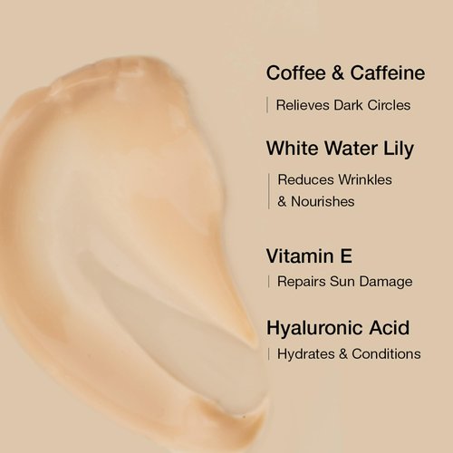 mCaffeine Coffee Under Eye Cream for Dark Circles for Women & Men | Reduction in Dark Circles, Reduces Puffiness & Fine Lines | Easy Application with Cooling Massage Roller | 15ml