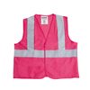 JORESTECH High Visibility Safety Vest with Reflective Strips and Velcro (Pink)