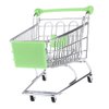 Mini Shopping Cart Miniature Supermarket Handcart Shopping Utility Cart Storage Toy for Kids - Green