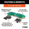 CURT 58050 Vehicle-Side and Trailer-Side 4-Pin Flat Rubber Wiring Harness with 72-Inch Wires