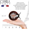 Camila Paris CP1362 French Hair Clip for Women, Girls Round Fish Hair Claw Clips Ponytail Holder Fashion Durable and Styling Hair Accessories for Women, Strong Hold No Slip Grip, Made in France