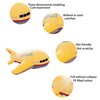 AUCOOMA Plush Stuffed Airplane Model Toys, Soft Aircraft Stuffed Pillow, Gifts for Boys Kids Birthday Gifts,Yellow 15.7"