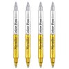 Dyvicl Metallic Marker Pens Dual Tip, Permanent Metallic Silver and Gold Paint Pens for Black Paper, Wine Glass, Rock Painting, Christmas Card Making, Scrapbook, DIY Crafts, Set of 4