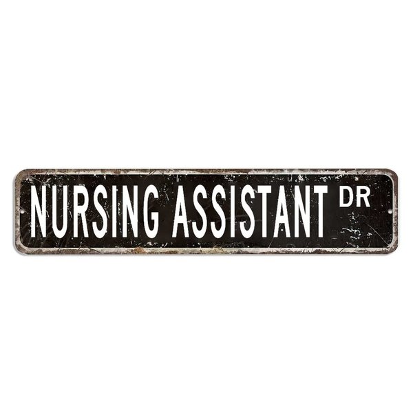 ArogGeld Nursing Assistant Sign Nursing Assistant Gift Nursing Assistant Decor Nursing Assistant Metal Sign Custom Street Sign Retro Shabby Chic Wall Art Wall Hanger Home Decor Wall Decorations