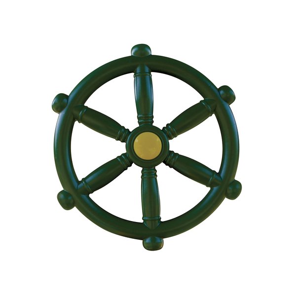 Gorilla Playsets 07-0006 Pirate's Wheel Swing Set Accessory with 12 Inch Diameter, Green