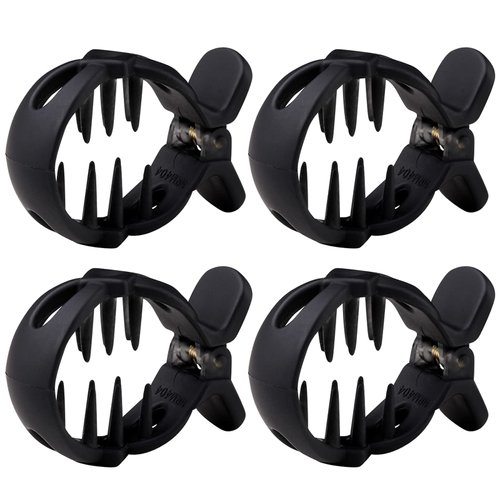 4 Pack Small Plastic Hair Claw Clips For High Ponytail Dress Up Hair Jaw for Hair Horsetail Buckle Hair Ties Ponytail Hair Cuff Hair Bands (Black Bow)