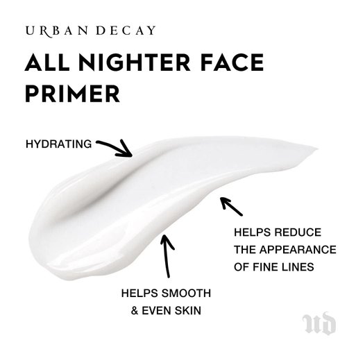 Urban Decay All Nighter Longwear Face Primer (Full Size), Smoothing & Hydrating Base for Foundation Face Makeup, Sheer & Lightweight, for All Skin Types, Vegan, Cruelty-free - 1 fl oz