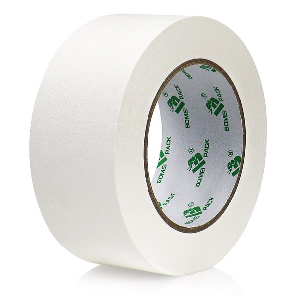 BOMEI PACK 1 Pack White Gaffer Tape 2inch x 30yds, Matte Non-Reflective No Residue Hand Tear Self-Adhesive Gaffer Tape for Cable, Stage, Photo Studio, Painters and Pro Duct Repair Value Pack