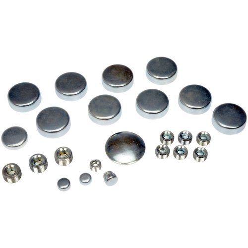 Dorman 557-014 Chrysler Steel Expansion Plug Kit, 14 Expansion Plugs, 11 Pipe Plugs Compatible with Select Chrysler/Dodge/Plymouth Models