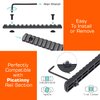 Picatinny Rail Set 5,7,9,11,13-Slot for Mlok, CG Gears Polymer Rails Section Offset Flashlight Mount with 12 T-Nuts & 14 Screws & 3 Allen Wrench (Black (5-7-9-11-13 Slot)+Rail Mount)