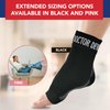 Doctor Developed Copper Ankle Compression Sleeve - Ankle Brace for Women & Men - Ankle Sleeve Compression Support - Plantar Fasciitis Socks - Running Ankle Support, With Doctor Handbook (Black, L)