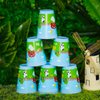 Tessco 24 Pieces Farm Animal Cup for Kids Farm Animals Plastic Cups Blue Animal Drinking Cups 16 oz Plastic Reusable Kids Race Cups for Farm Birthday Party Decorations Supplies