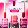 Blossom Color Lock Hydrating Longlasting Lip Stain and Tint for Lips & Cheek, Buildable, Non Drying, Smudgeproof + Transfer Proof, Made in USA with Doe Foot Applicator, 0.14 fl oz/4ml, Poppin' Pink