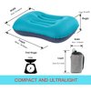 SUNYAO 2 Pack Set Ultralight Inflatable Camping Pillows with Compact Pouch Sack Ergonomic Pillow for Neck & Lumbar Support While Camping, Backpacking，Hiking