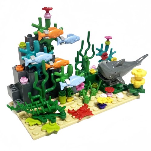 Mini Ocean Animals Building Block Set,Ocean Animals Aquarium,Under The Sea Animals Building Gifts,Ocean Block Toys for Kids Boys and Girls