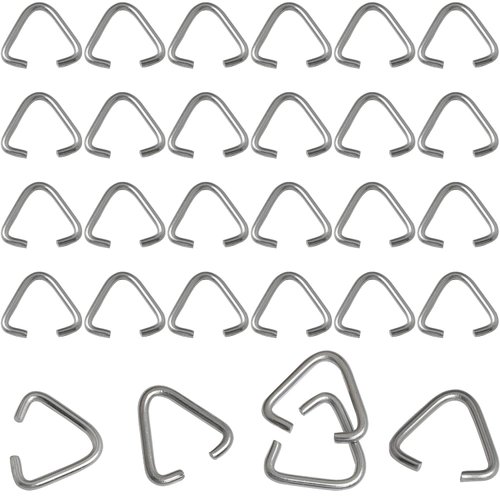LUORNG 150PCS Triangle Open Jump Rings Clasps Pendant Hooks for Decorating Jewelry Accessories DIY Crafts Accessories Advertising Decoration Bag Stainless Steel