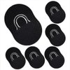 Pocket Scalp Massager Brush for Men's Short Hair - Portable Soft Palm Hair Brush and Shampoo Combs, Set of 6, Black