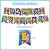 Funneh Krew Birthday Party Decorations, Cartoon Gaming Themed Party Supplies set with Happy Birthday Banner,Cake Cupcake Toppers,Balloons for Fans Adults Birthday Party Favors