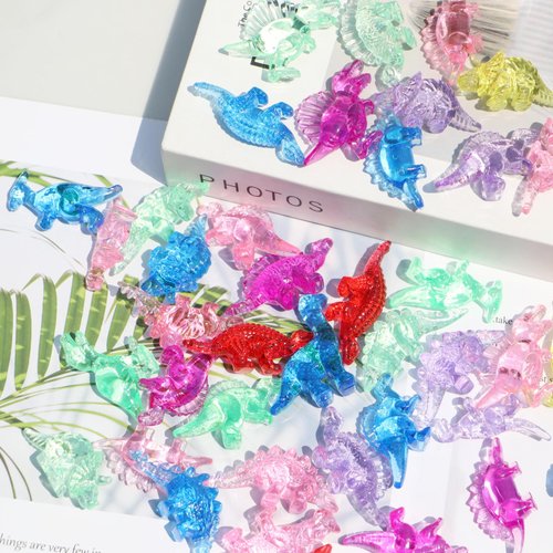 Dinosaur Resin Miniature Dollhouse Decor 50pcs Cute Dinosaur Accessories Garden Desktop Village Collections Party Figures Set Vase Fillers