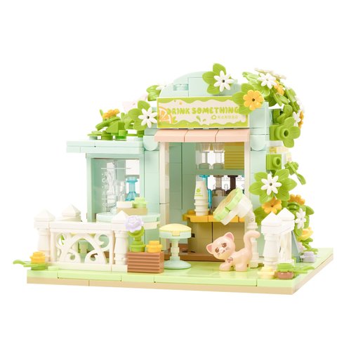 Vinbosion City Shop Building Blocks Set,Collection Model Set for Adults and Children,Creative Building Bricks Construction Toy Gifts (Beverages Shop)