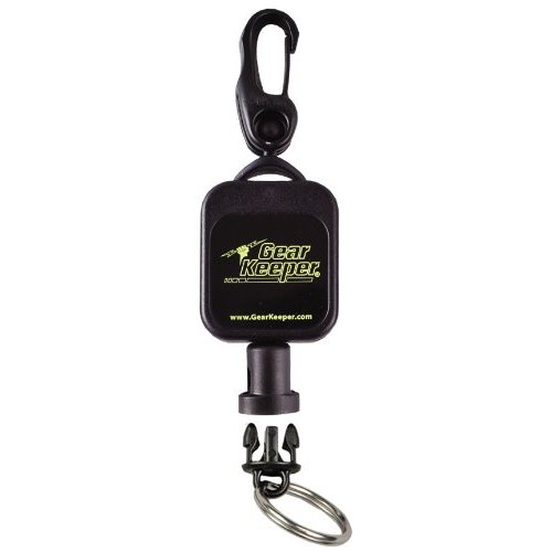 Gear Keeper Scuba Micro Retractor | cb mic holder retractable | 36” Spectra/Nylon Line Ext. | Strong 40 lb Break-Strength w/2.5 oz Retraction Force | Mounting Options: Stud, Carabiner, Snap Clip | scuba diving accessories | Quick Connect/Release USA