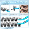 Lash Clusters 168 Pcs Cluster Lashes Eyelash Clusters DIY Cluster Eyelash Extensions Individual Lashes Thin Band & Soft(Crocus & Dandelion,D-mix)
