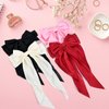 4 PCS Hair Bows Cute Hair Clips for Women Hair Ribbon Tassel with Long Tail Hair Bows Hair Accessories Silky Satin Barrettes Ponytail Holder Bow for Holidays Birthday Wedding