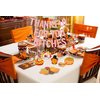 TF Girly Friendsgiving Party Decorations with Hanging Swirls, Pink Glitter Friendsgiving Decorations for Girl Home Office, Friendsgiving Banner, Thanksgiving Decorations for Mantel Fire Place Party