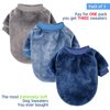FabriCastle Dog Sweater, Pack of 2 or 3, Dog Clothes, Dog Coat, Dog Jacket for Small or Medium Dogs Boy or Girl, Ultra Soft and Warm Cat Pet Sweaters (Small, Grey,Blue,Dark Blue)